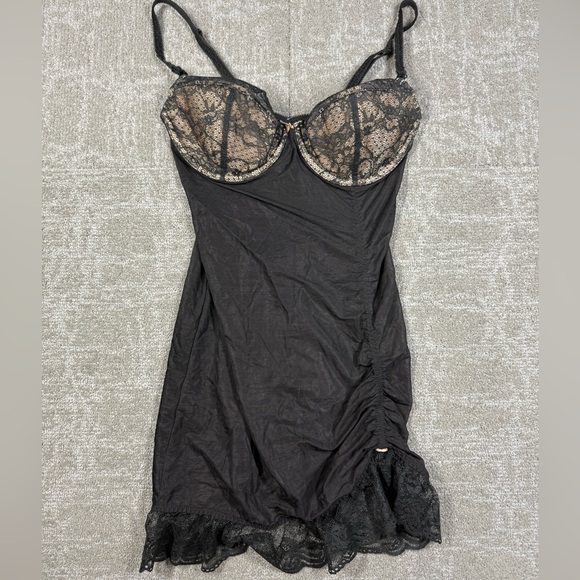 Victoria's Secret Other - Victoria Secret 200s Angel Mesh Y2K Goth Sexy Mini Lingerie Dress Size 36C
